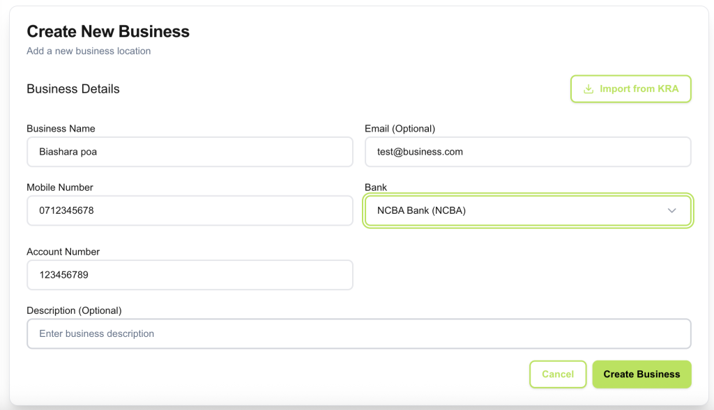 NCBA Bank API documentation
