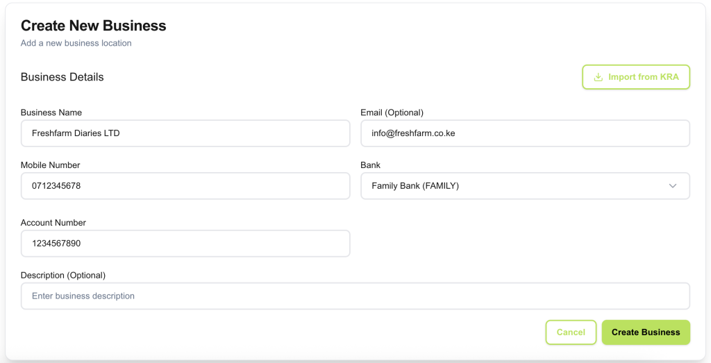 Family Bank API docs