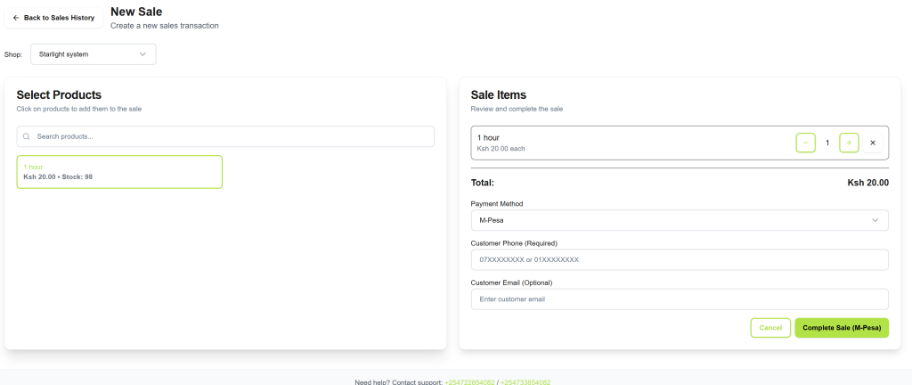 Tuma online POS Sale