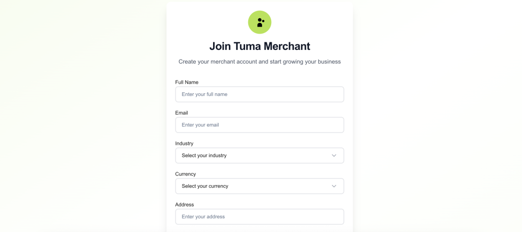 Join Tuma Merchant