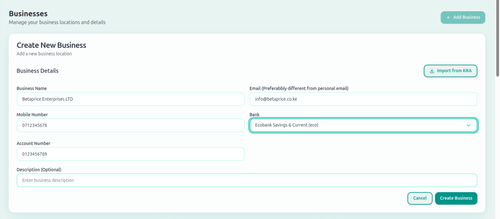 Ecobank API docs