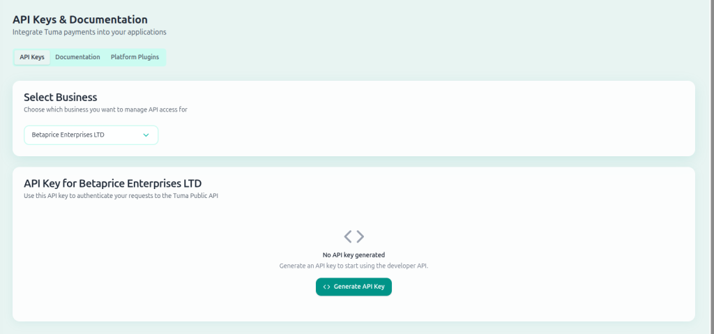 Ecobank API keys access