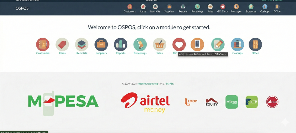 Open Source POS with MPESA and Bank payment integrations