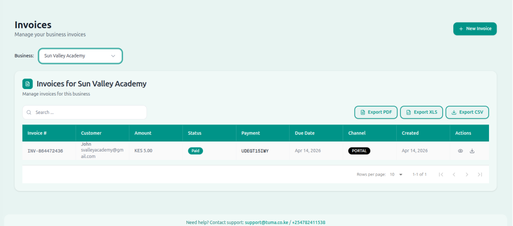 Tuma invoicing automation