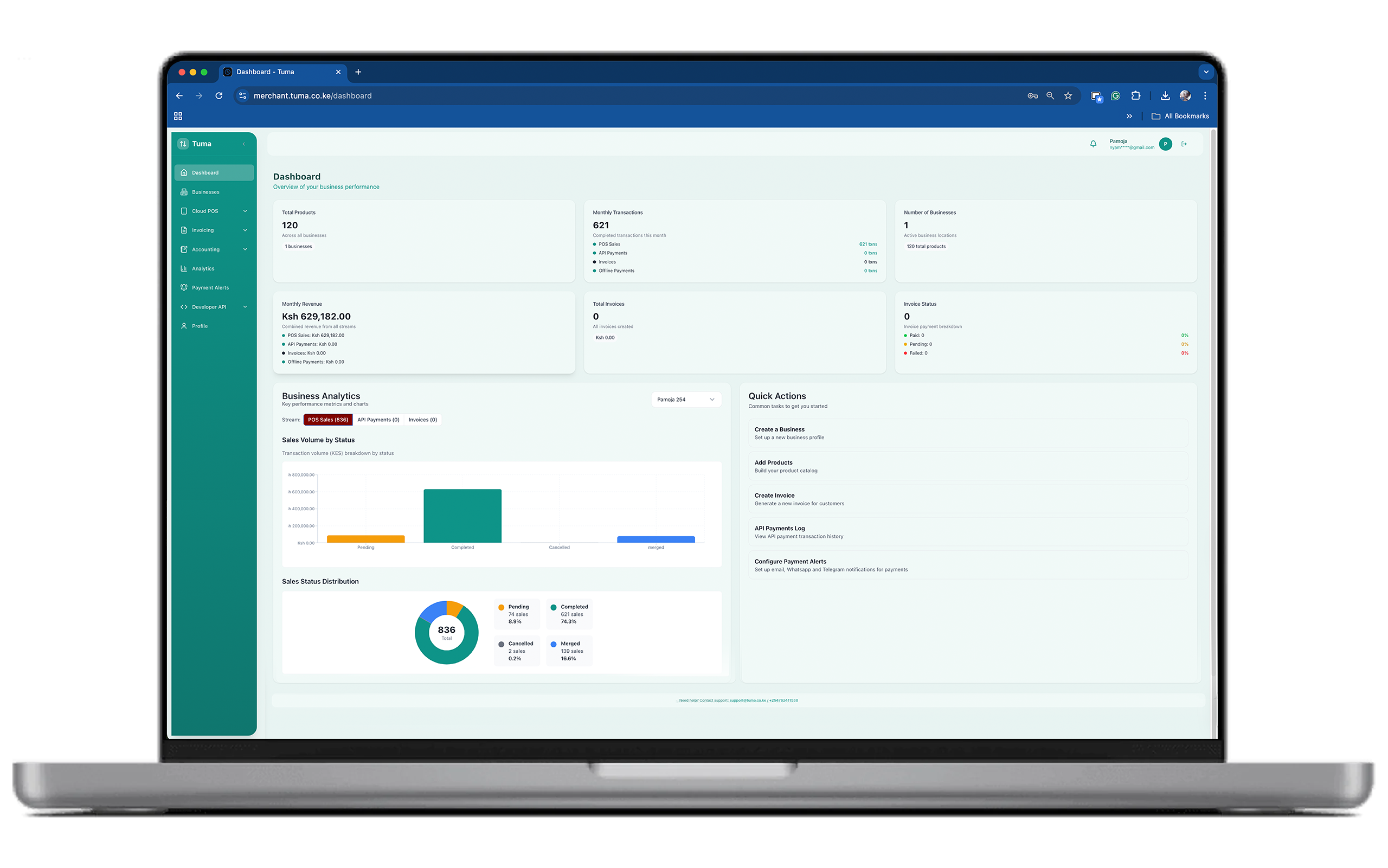 Tuma Merchant Portal