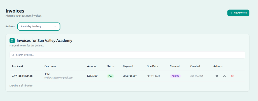 invoice list Tuma