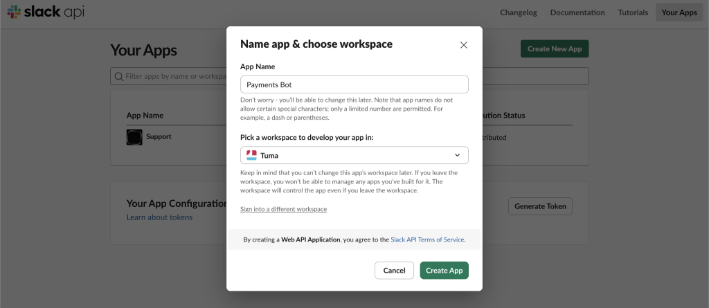MPESA-Bank slack notification tutorial