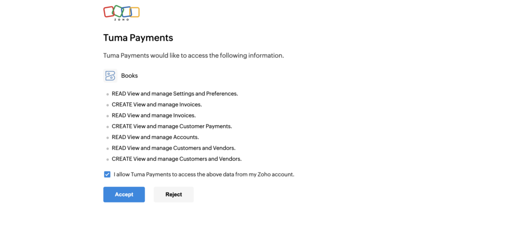 Zoho books integration with mpesa and Kenyan banks